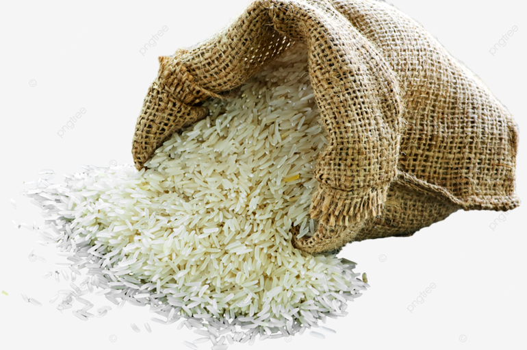 Pngtree long grain rice in burlap sack piled ingredient white png image 11645973 5020