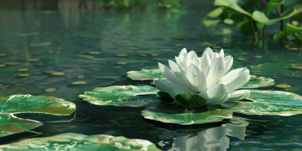 Pngtree lotus flowers floating peacefully in a serene pond zen garden picture image