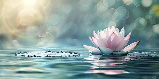 Pngtree tranquil scene depicting a zen lotus flower on water embodying the image