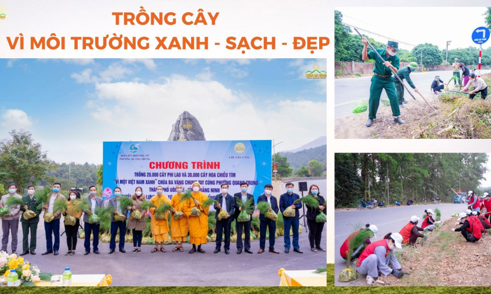 50000 cay xanh phu kin tuyen duong lung xanh uong bi chu tang ni phat tu chua ba vang trong cay vi moi truong xanh sach dep