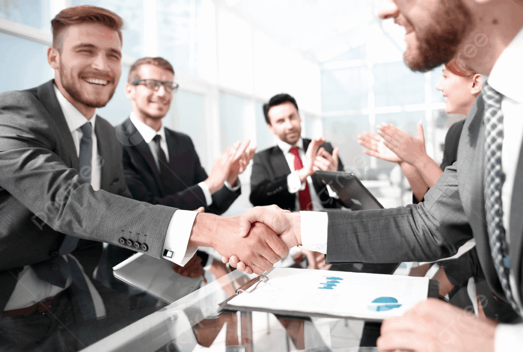 Pngtree collaborative handshake between business partners during a productive meeting photo picture image
