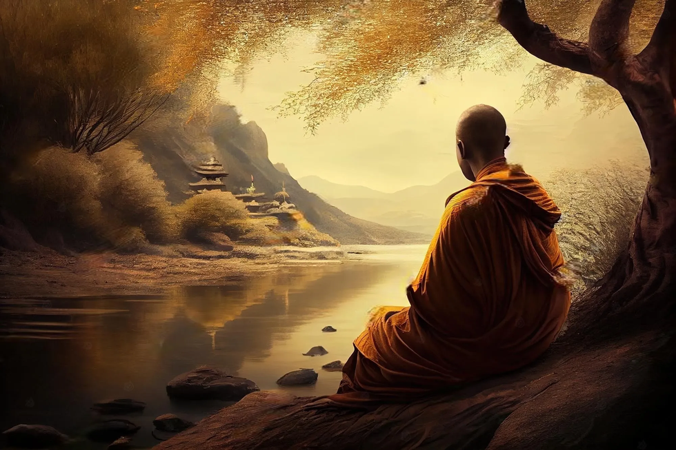 Generative ai illustration buddh 1