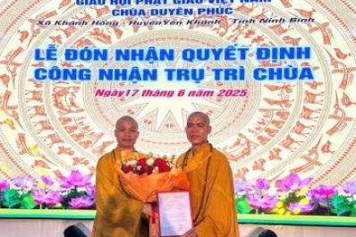 Ninh Bình: Trao quyết định bãi nhiệm chưởng môn động Duyên Phúc và bế giảng khóa sinh hoạt hè