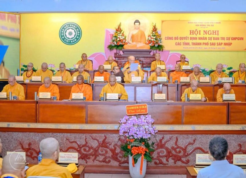 Danh sách lãnh đạo chủ chốt Ban Trị sự GHPGVN 15 tỉnh, thành phía Nam mới sau sáp nhập