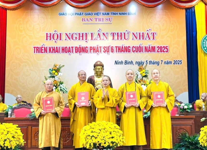 Ninh Bình: Hội nghị lần thứ nhất (sau sáp nhập) triển khai hoạt động Phật sự 6 tháng cuối năm 2025