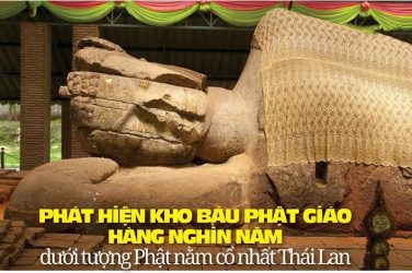 Phát hiện kho báu Phật giáo hàng nghìn năm dưới tượng Phật nằm cổ nhất Thái Lan
