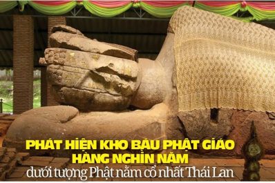 Phát hiện kho báu Phật giáo hàng nghìn năm dưới tượng Phật nằm cổ nhất Thái Lan