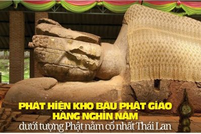 Phát hiện kho báu Phật giáo hàng nghìn năm dưới tượng Phật nằm cổ nhất Thái Lan
