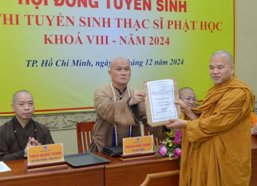 Học viện Phật giáo VN tại TP.HCM tổ chức Kỳ thi tuyển sinh thạc sĩ Phật học khóa VIII năm 2024