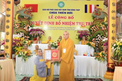 Đồng Tháp: Bổ nhiệm Ni sư Thích nữ Như Thuận làm trụ trì chùa Thiên Đức
