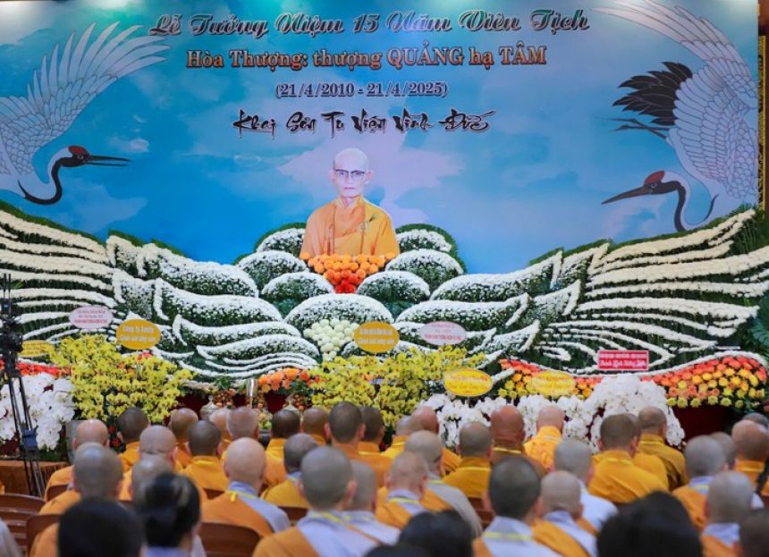 Lễ tưởng niệm lần thứ 15 cố Hòa thượng Thích Quảng Tâm tại tu viện Vĩnh Đức
